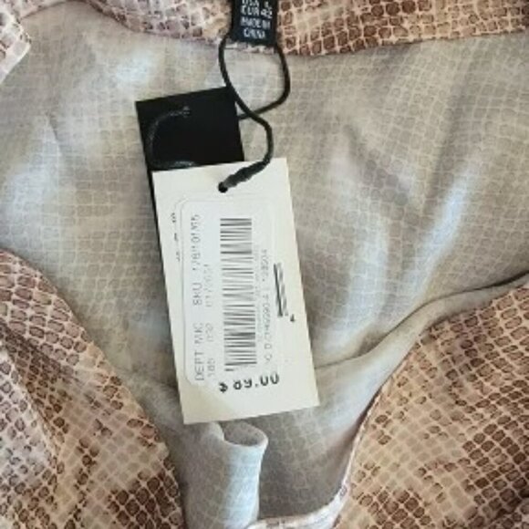 NWT Lucy Paris Snakeskin Brown and Tan Long Spaghetti Strap Sexy Dress - Picture 4 of 4